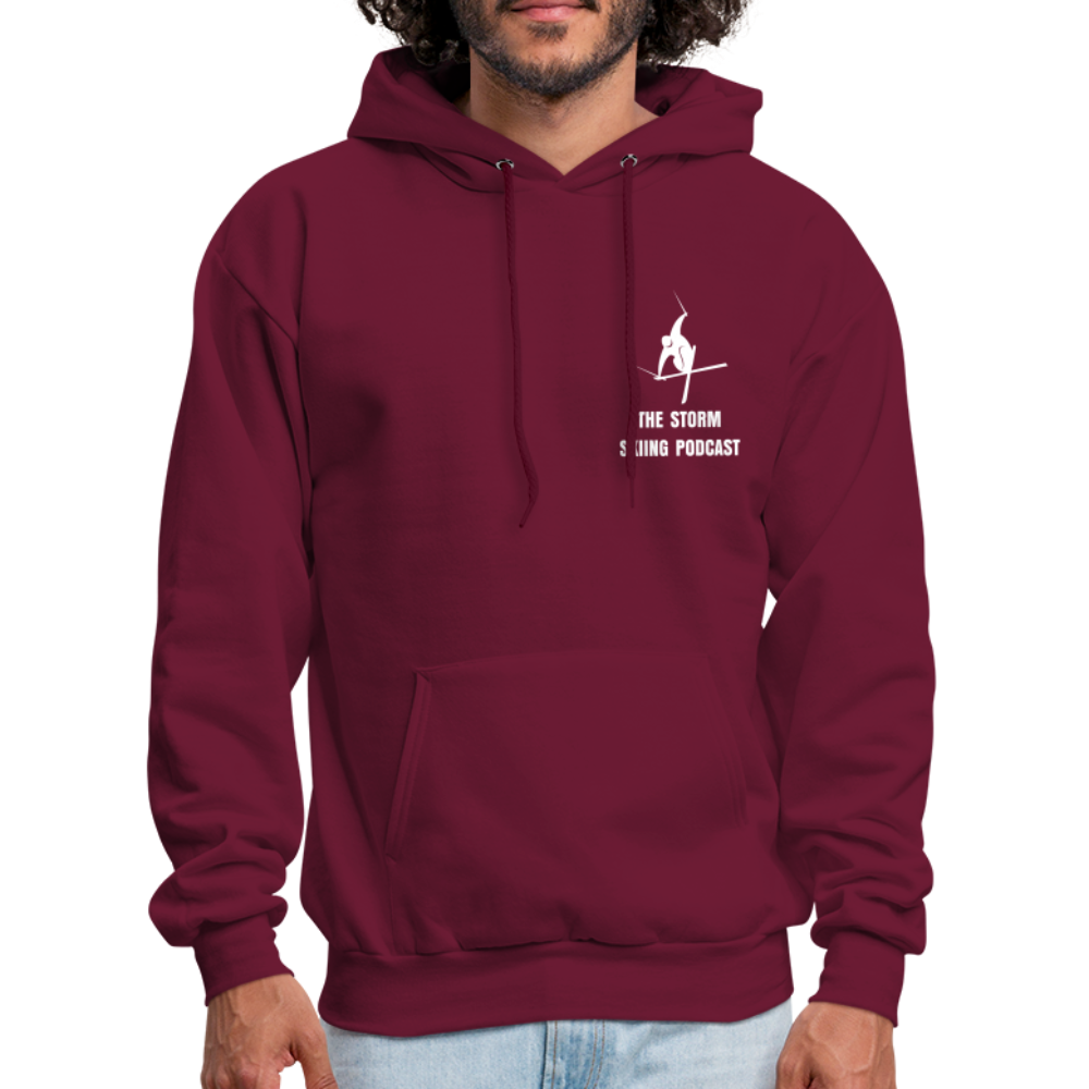 Men's 'Welcome to the Storm' Pullover Hoodie - burgundy