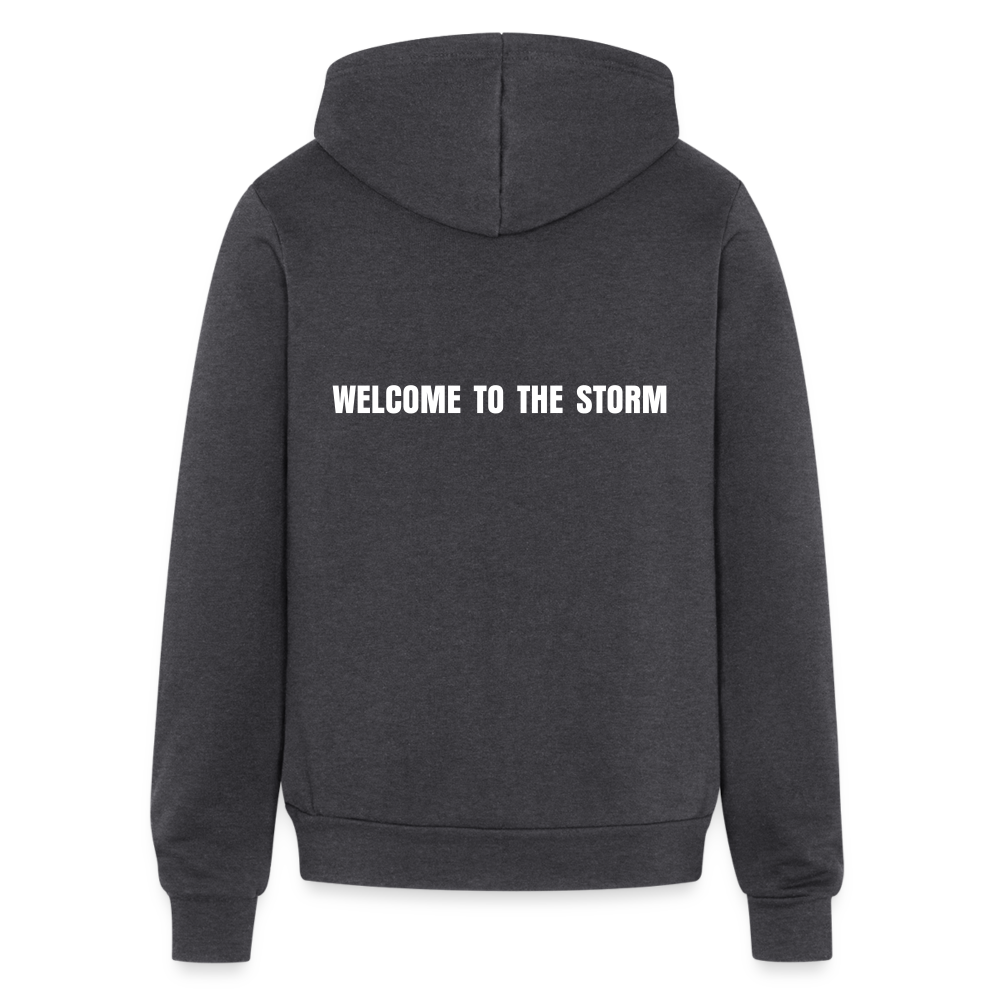 Bella + Canvas 'Welcome to the Storm' Unisex Full Zip Hoodie - charcoal grey