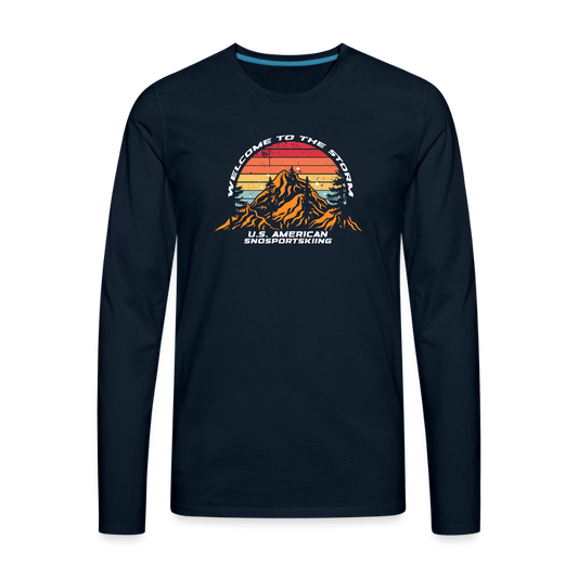Men's Premium Long Sleeve T-Shirt - deep navy