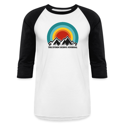Colorful Mountain Baseball T-Shirt - white/black
