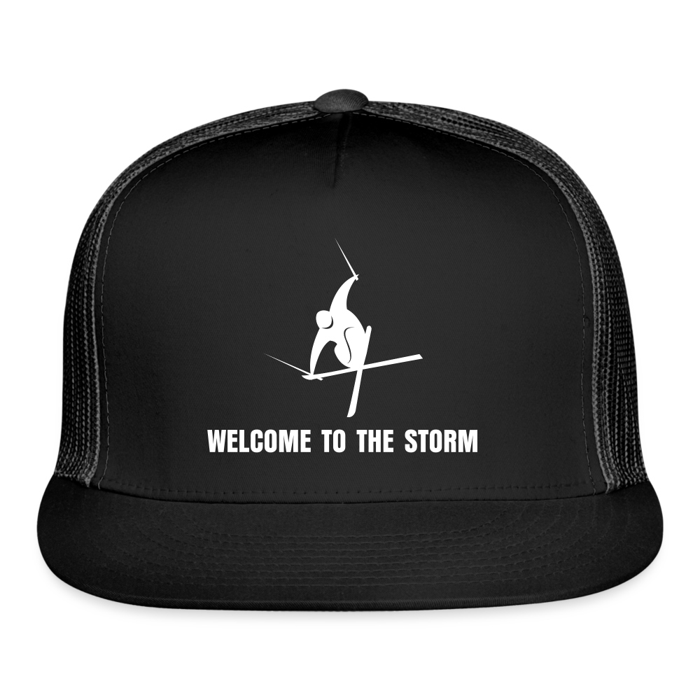 'Welcome to the Storm' Trucker Cap - black/black