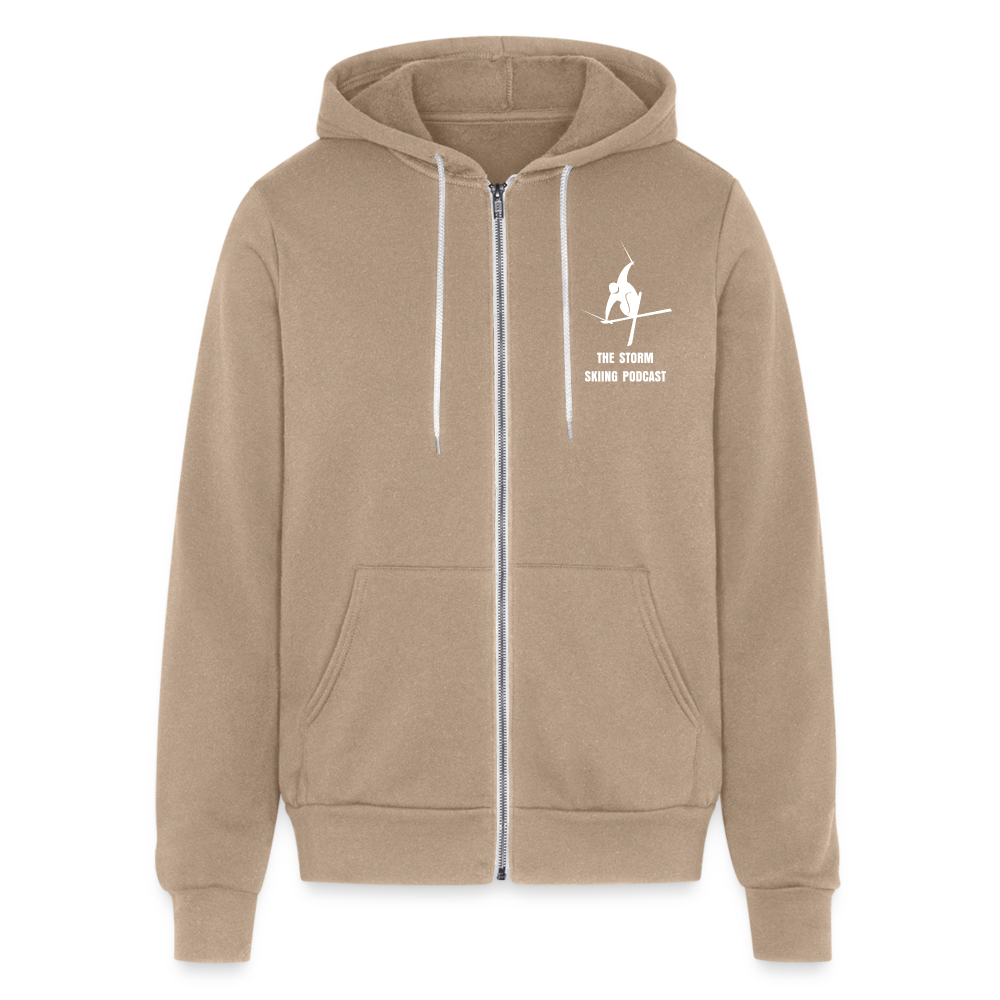 Bella + Canvas 'Welcome to the Storm' Unisex Full Zip Hoodie - tan