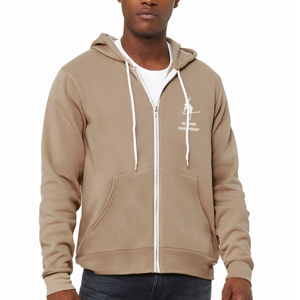 Bella + Canvas 'Welcome to the Storm' Unisex Full Zip Hoodie - tan