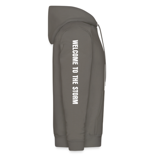 Men's 'Welcome to the Storm' Pullover Hoodie - asphalt gray