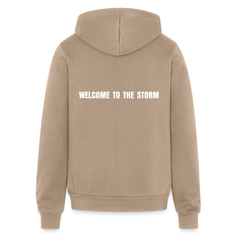 Bella + Canvas 'Welcome to the Storm' Unisex Full Zip Hoodie - tan