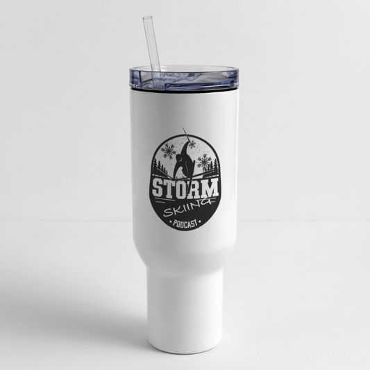 Snowy Podcast 40 oz Travel Tumbler - white