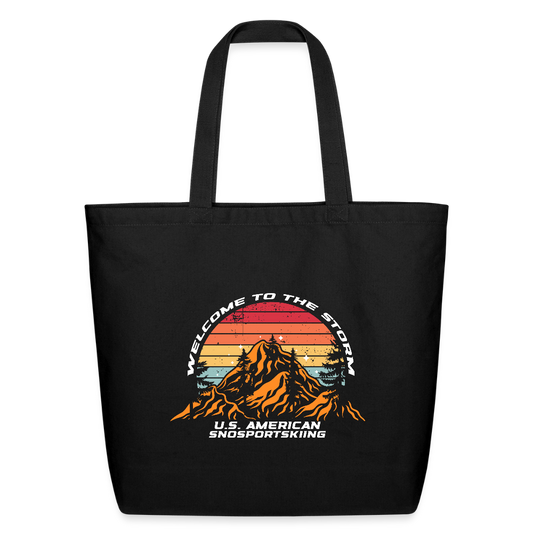 Snosportskiing Eco-Friendly Cotton Tote - black