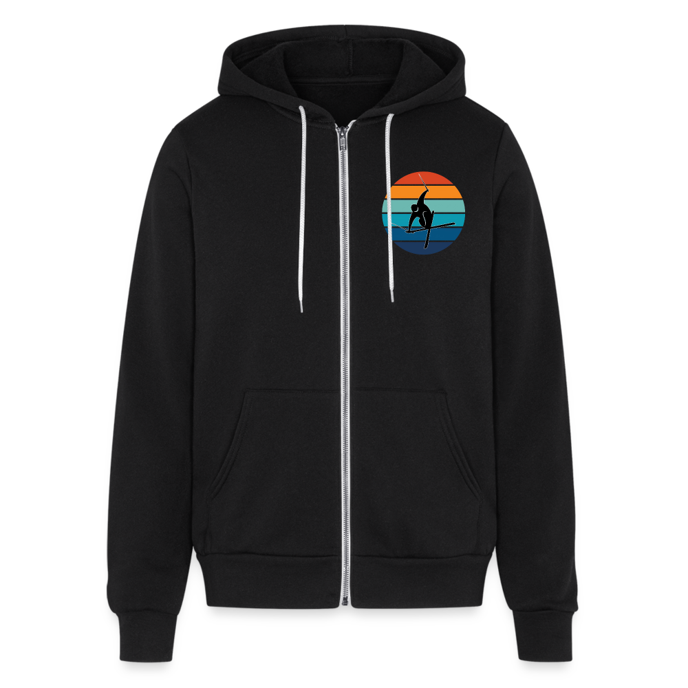 Retro Circle 'Welcome to the Storm' Bella + Canvas Unisex Full Zip Hoodie - black