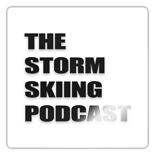 Storm Skiing Podcast Sticker - white glossy