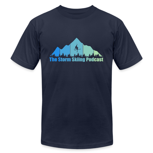 Storm Skiing Podcast Mountain Shirt - navy